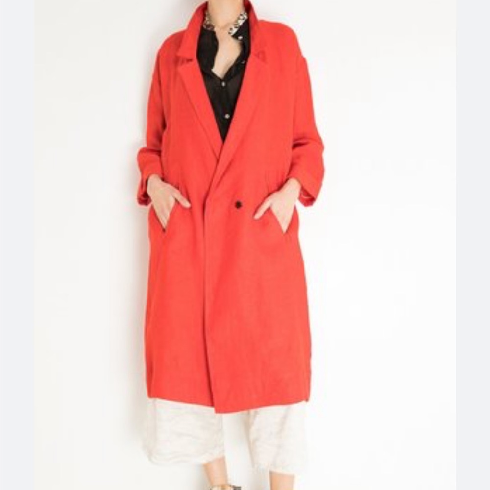 Giada Forte Oversized Linen Coat